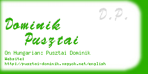 dominik pusztai business card